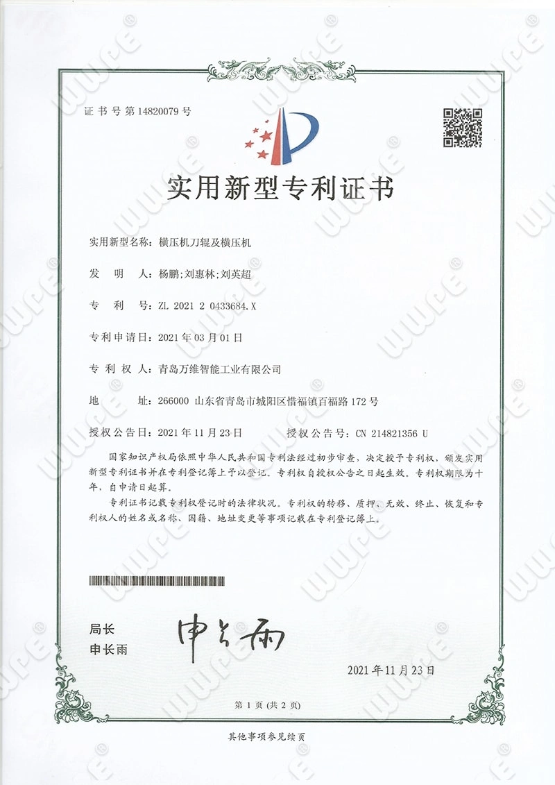 Cross press knife rolls and cross presses